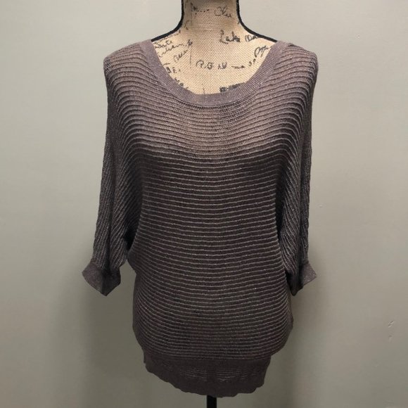 {Express} Mesh Dolman Sleeve Knit Sweater - Picture 3 of 8